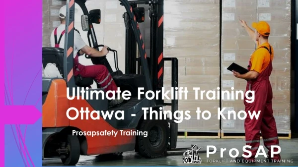 Selecting the Right Training Institute for Forklift Certification