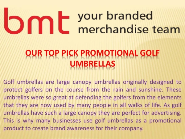 Our Top Pick Promotional Golf Umbrellas