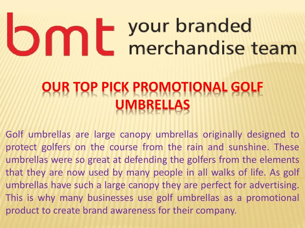 our top pick promotional golf umbrellas