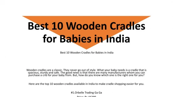 Best 10 Wooden Cradles for Babies in India