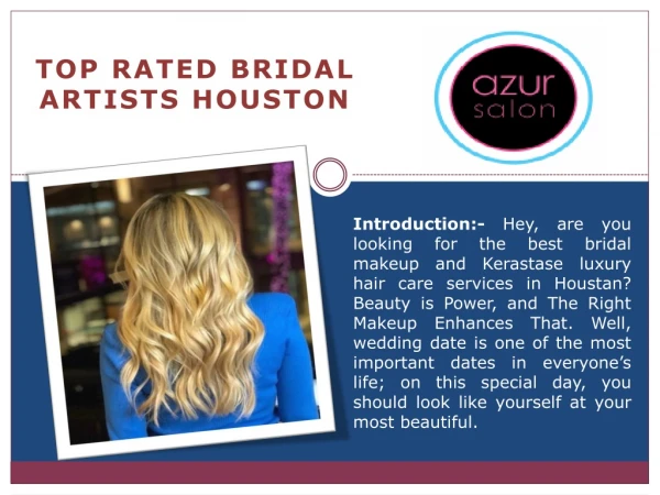 Top Rated Bridal Artists Houston