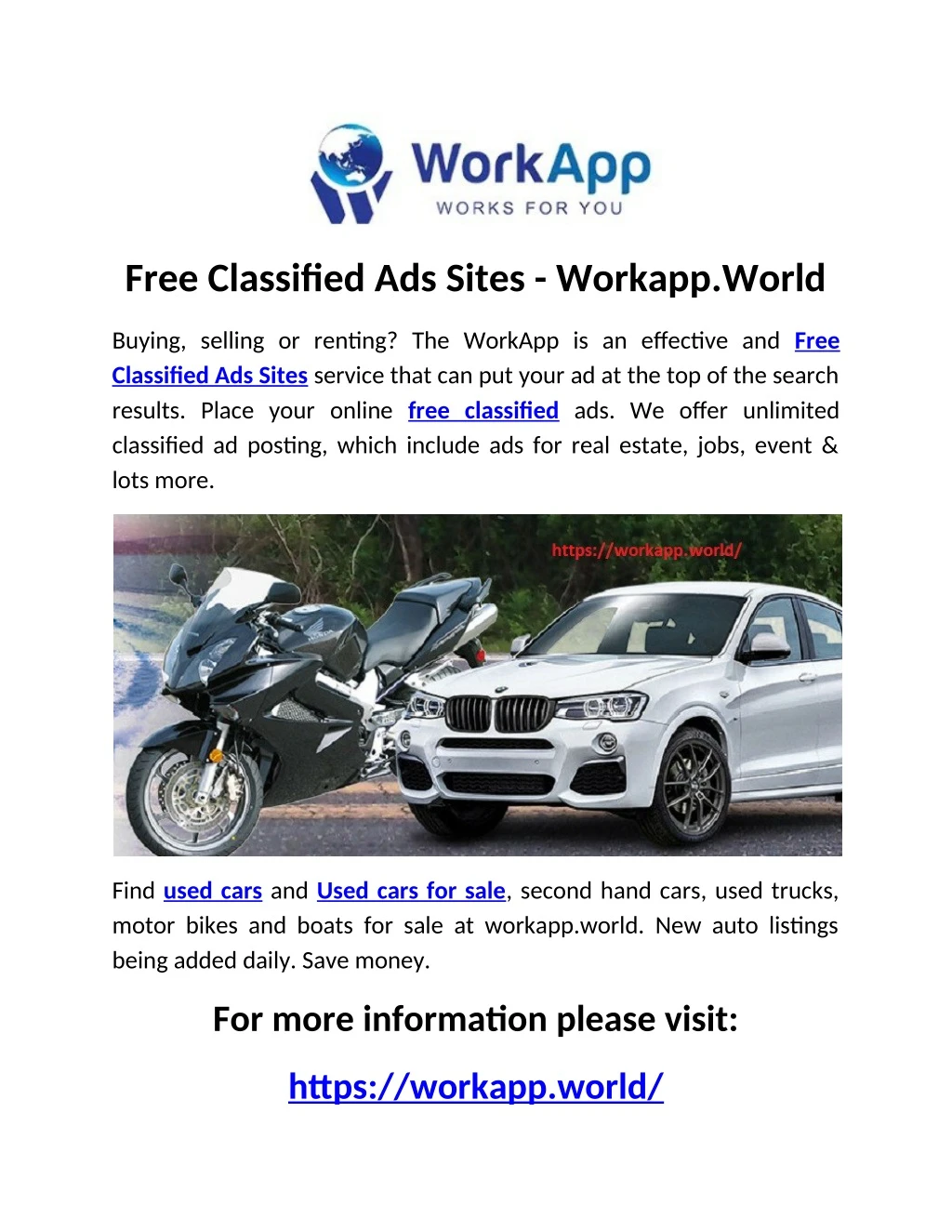 free classified ads sites workapp world