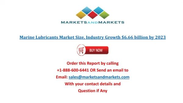 Marine Lubricants Market | Size | Share | Overview 2023