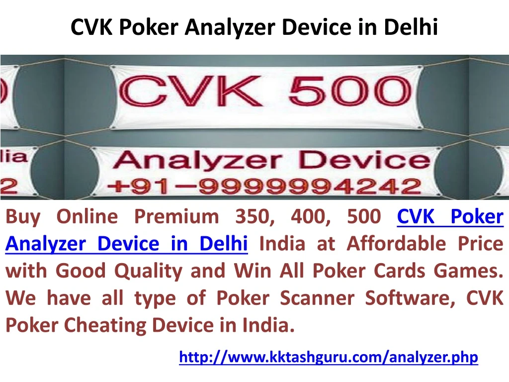 cvk poker analyzer device in delhi