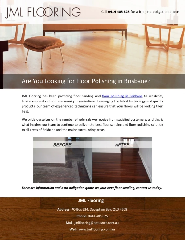 Are You Looking for Floor Polishing in Brisbane?
