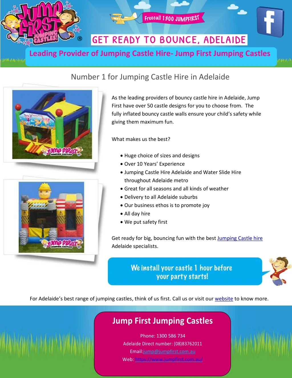 leading provider of jumping castle hire jump