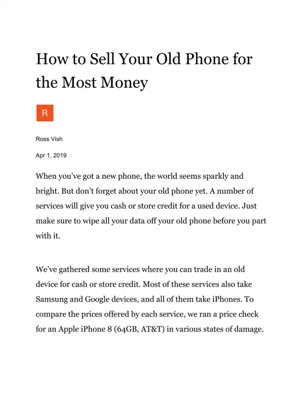 How to Sell Your Old Phone for the Most Money