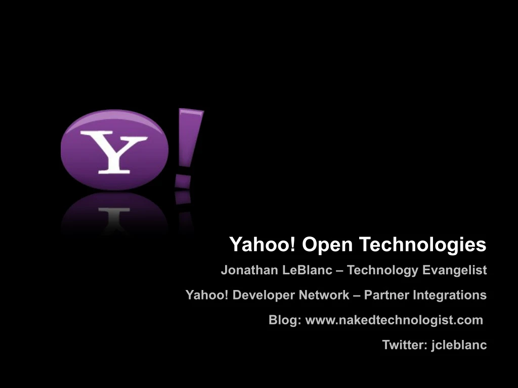 yahoo open technologies