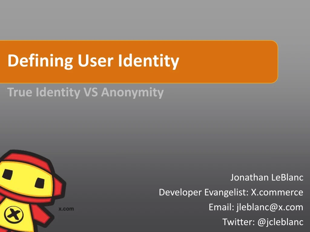 defining user identity