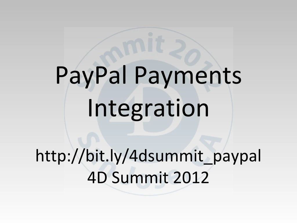 paypal payments integration