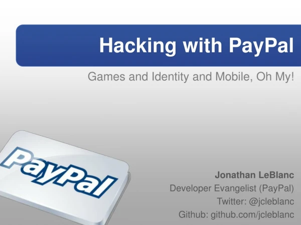 Hacking with PayPal