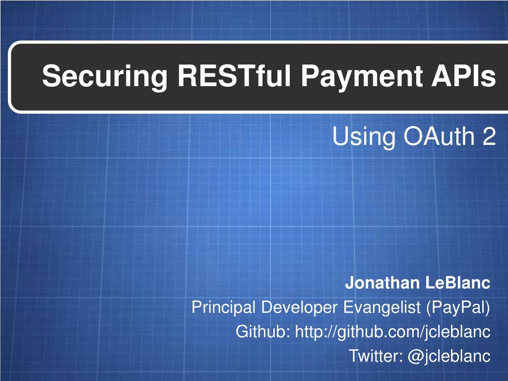 securing restful payment apis