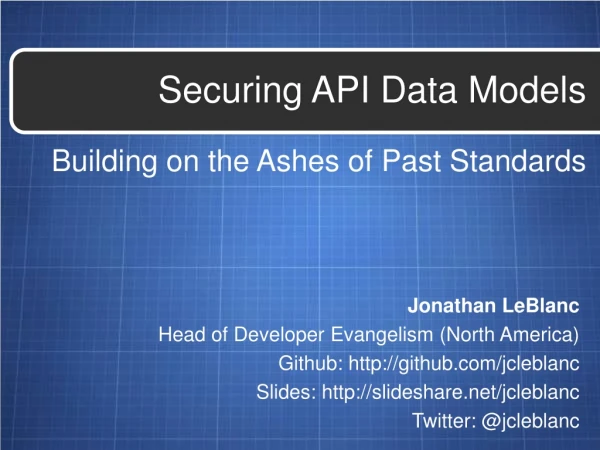 Securing API data models