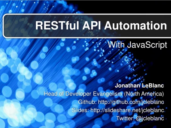 RESTful API Automation with JavaScript