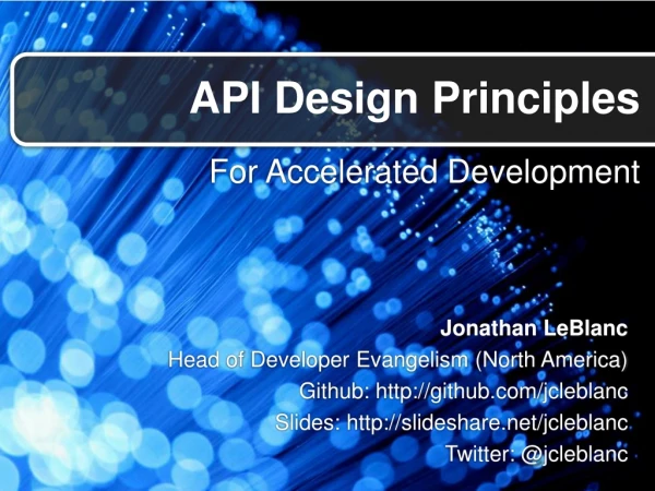 API Design Principles for Accelerated Development