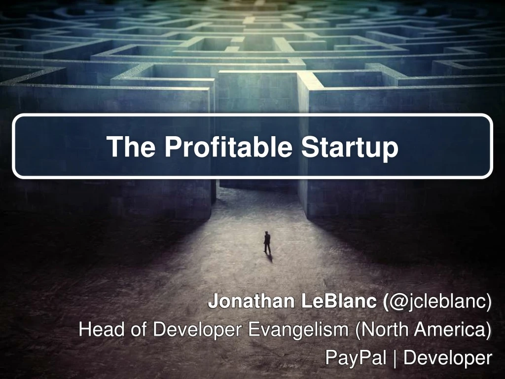 the profitable startup