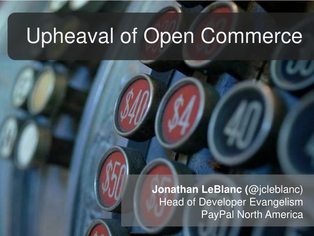upheaval of open commerce