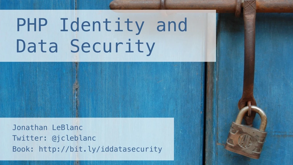 php identity and data security