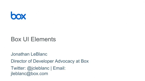 Understanding Box UI Elements