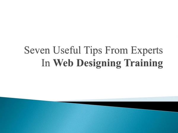 Seven useful tips from experts in