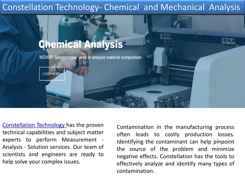 constellation technology chemical and mechanical