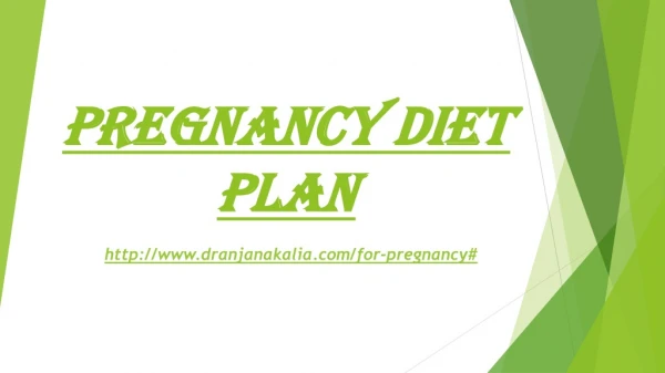 Pregnancy diet Plan