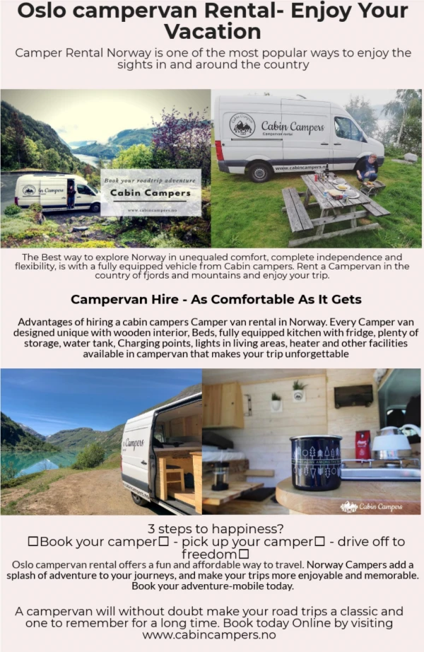 A Better Option than Backpacking is Campervan Rental Norway