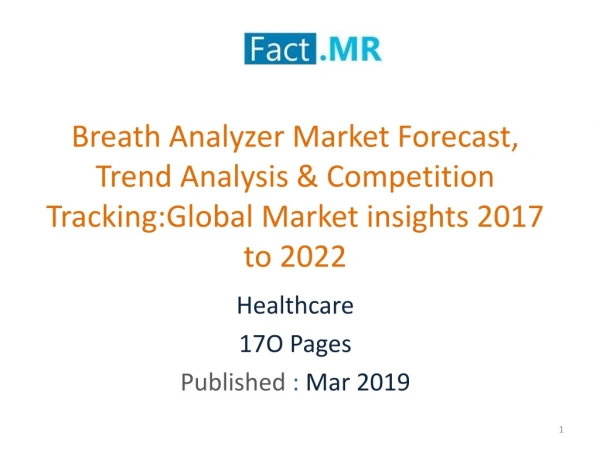 Breath Analyzer Market, Competition Landscape : Key Market insights 2017 to 2022