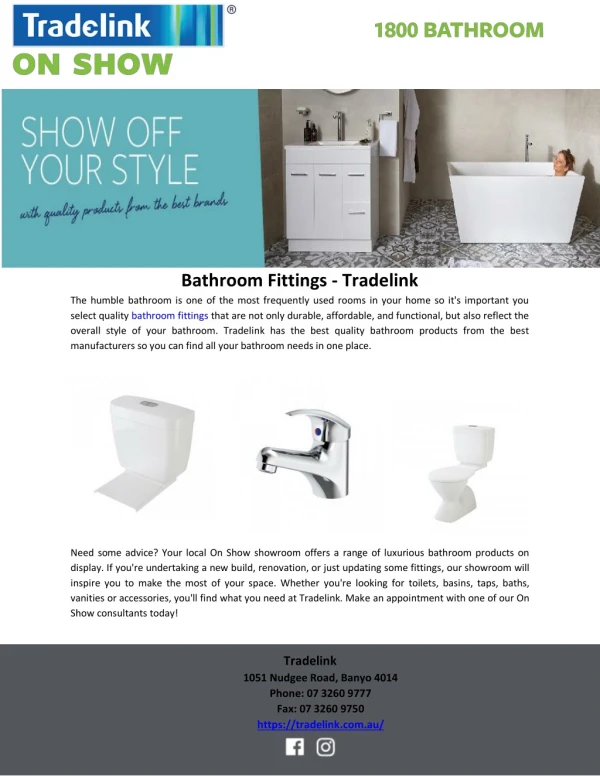 Bathroom Fittings – Tradelink