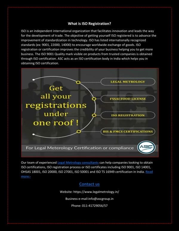 What is ISO Registration?