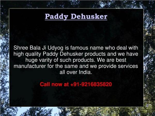 Paddy Dehusker Shri Bala Ji Udyog