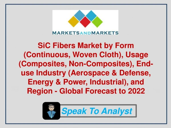 SiC Fibers Market by Form, Usage, End-use Industry, and Region - Global Forecast to 2022