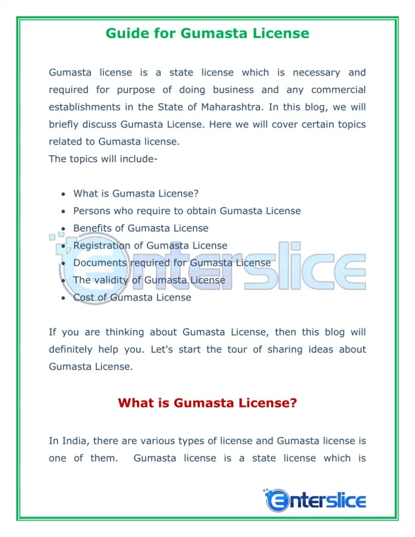 Guide for Gumasta License in Mumbai