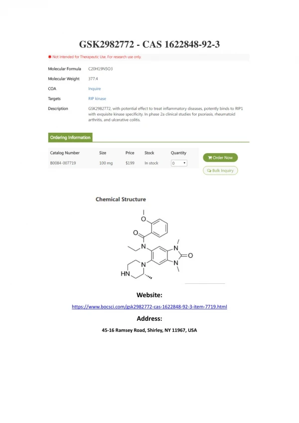 gsk2982772 cas 1622848 92 3