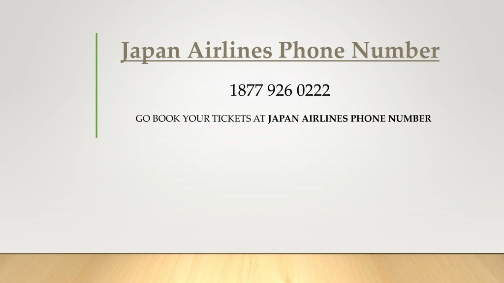 japan airlines phone number