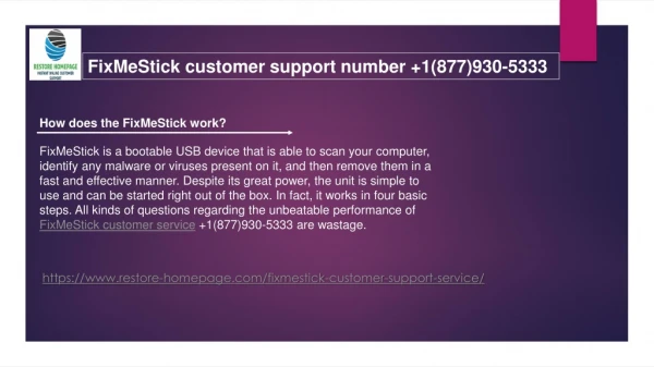 FixMeStick support number 1(877)930-5333 Fixmestick customer service