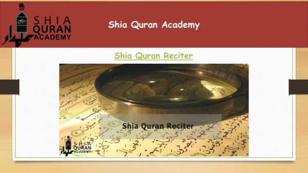 Shia Quran Reciter