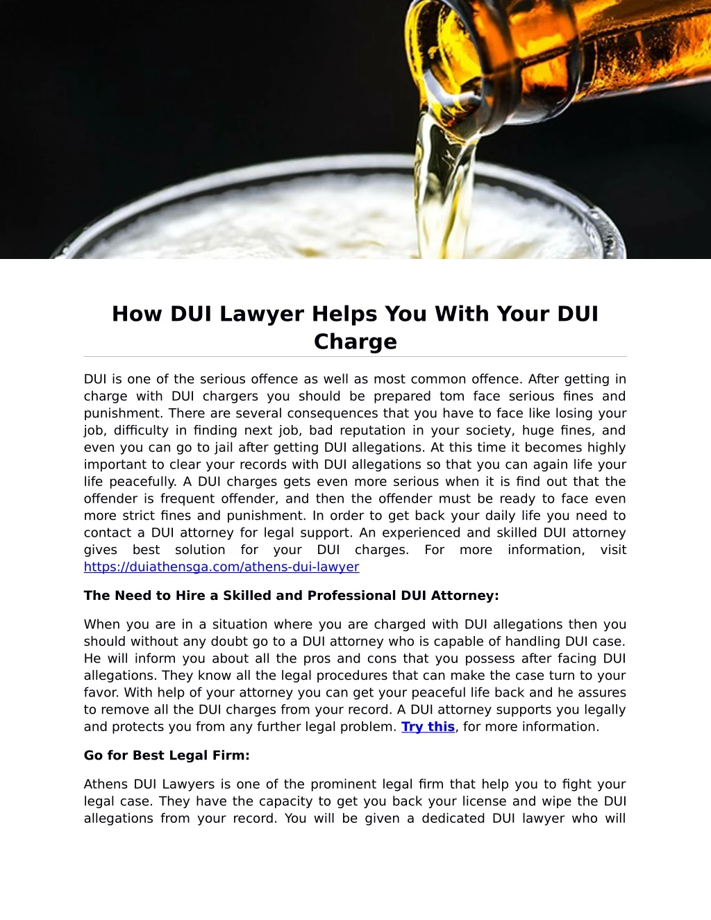 how dui lawyer helps you with your dui charge