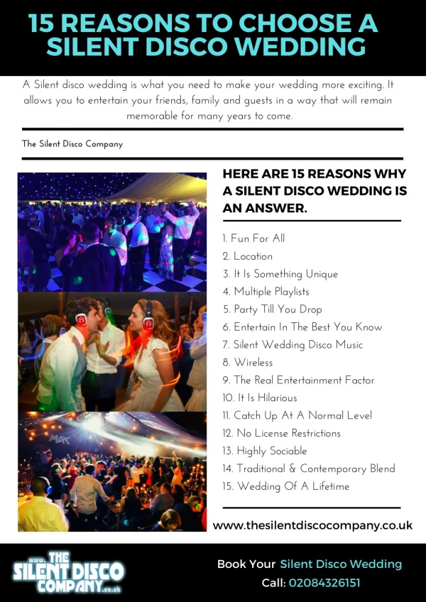 Reasons to choose a silent disco wedding