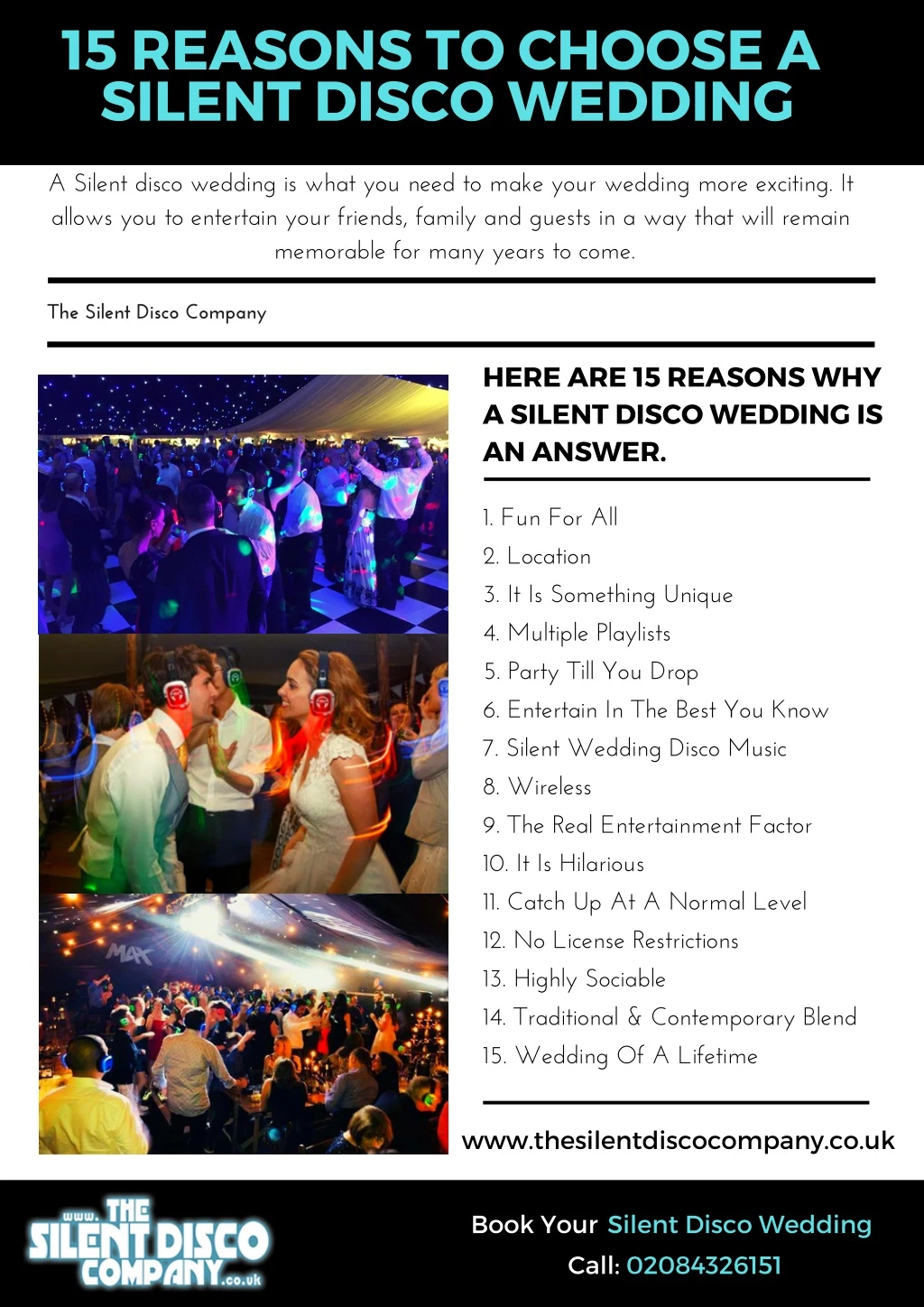 15 reasons to choose a silent disco wedding