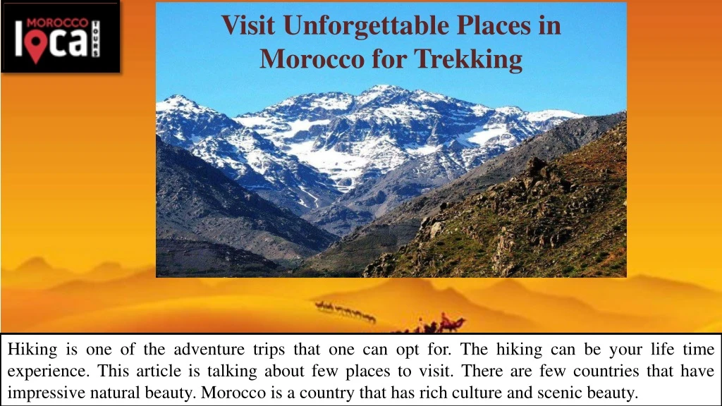visit unforgettable places in morocco for trekking