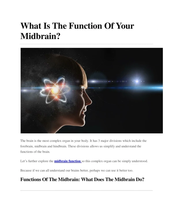 MidBrain Function