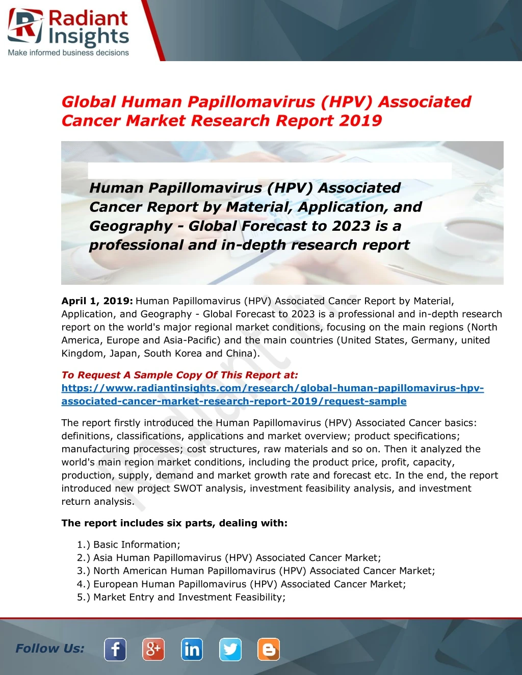 global human papillomavirus hpv associated cancer