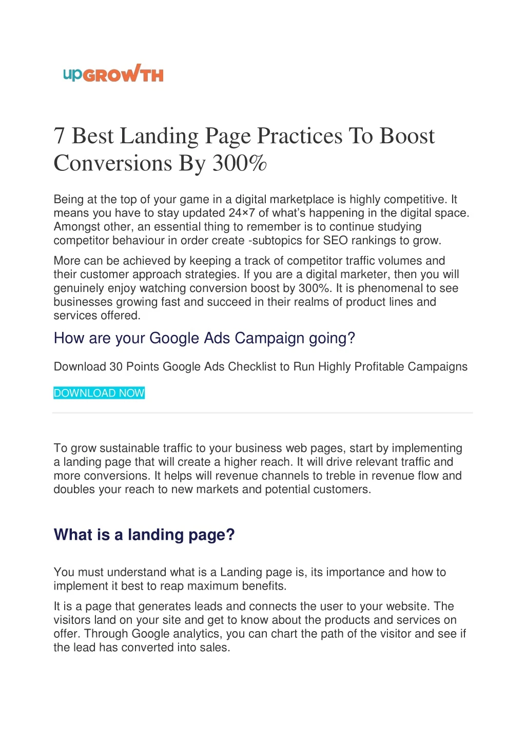 7 best landing page practices to boost