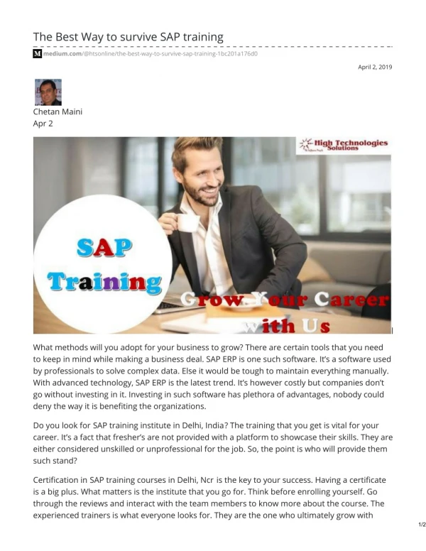 Guaranteed No Stress SAP COURSE IN DELHI