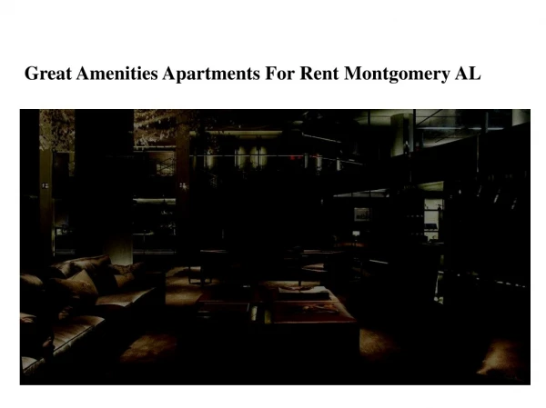 Great Amenities Apartments For Rent Montgomery AL