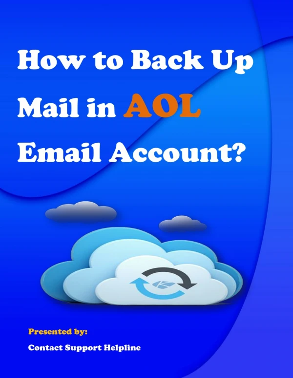 How to Back Up Mail in AOL Email Account?