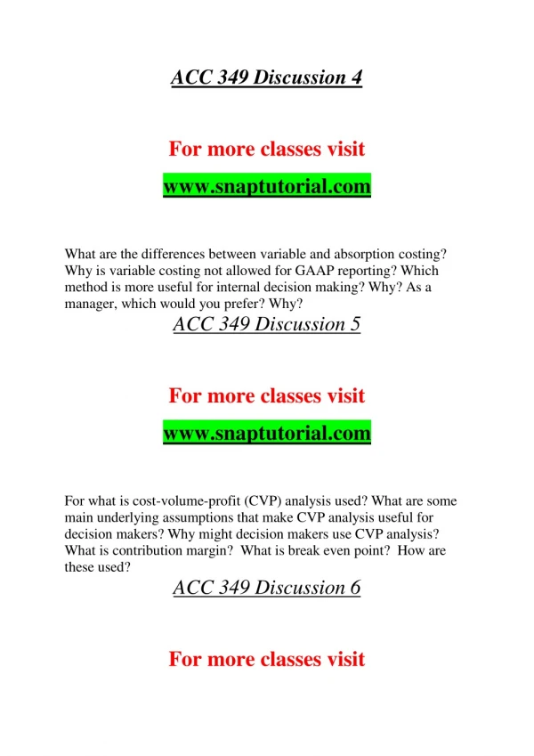 ACC 349 Enhance teaching-snaptutorial.com