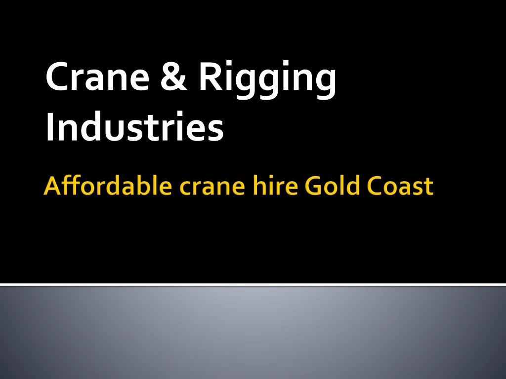 crane rigging industries