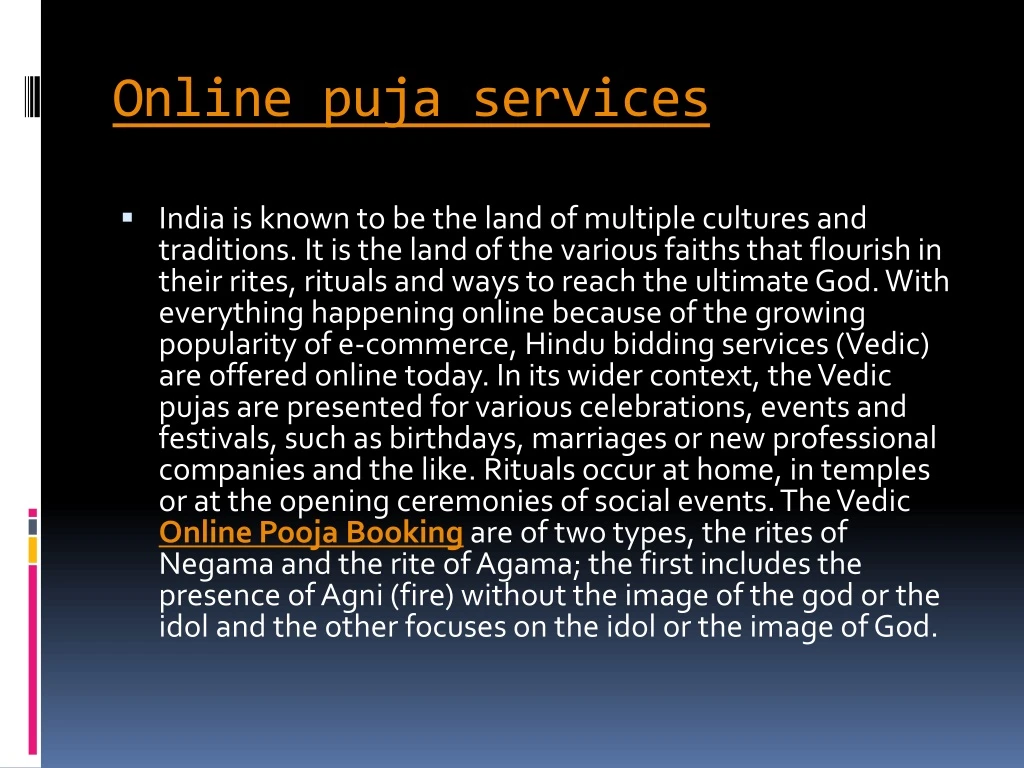 online puja services